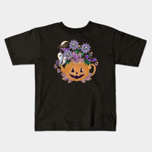 Halloween Crystal We Are All a Little Batty Kids T-Shirt